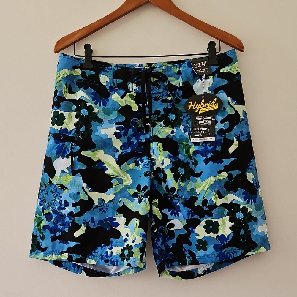 Just‎ Bones Boardwear Tropical Print Board Shorts Size 32